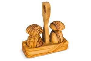 Salière et poivrière en bois pour service de table, avec design rechargeable et texture naturelle élégante du bois - Product Image 5