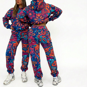 New Design Womens Hoodie and Jogger <b>Set</b> Fashionable Casual Wear Soft Cotton Comfortable Fabric Two Piece Loungewear Outfit - Product Image 1