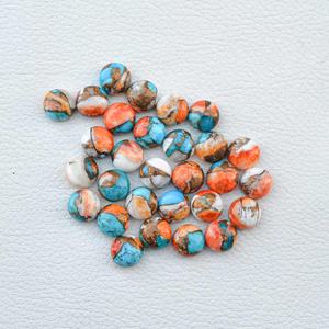 4mm 6mm 8mm 10mm Natural Oyster Copper Turquoise Round Cabochon Ready To Purchase Loose Gemstone Luxury Jewelry From Supplier - Product Image 3