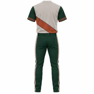 Conjunto de Uniforme de Béisbol Premium Transpirable y Ecológico para Hombre con Jersey con Panel Diagonal y Pantalones a Rayas a Juego - Product Image 6