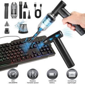 Soffiatore d'Aria Compressa Senza Fili con Motore Brushless 250000RPM, Batteria 10000mAh, Aspirapolvere a Velocità Variabile con Funzione Po - Product Image 1