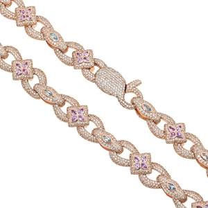 Cadena Cubana de Moissanita de Alta Calidad para Hombre y Mujer con Piedras Brillantes para Usar en Fiestas, Disponible al Mejor Precio - Product Image 4