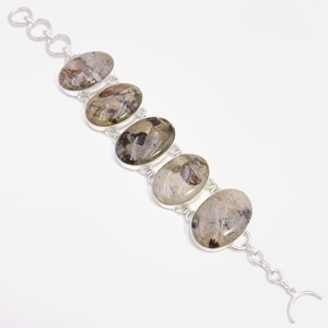 925 Silver Charm Statement Bracelet with Natural Agate Gemstone Classic Wedding Party and Gift Jewelry Hot Sales 2026 - Product Image 1