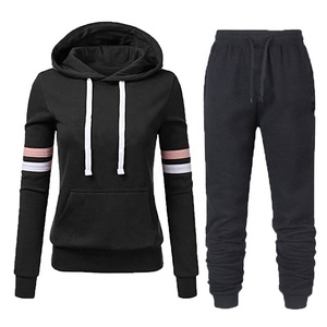 Wholesale Women's Chandal Active Multi Color Tracksuit With Drawstring Hood Survetement Pullover Hooded Sweat Suits Slim Fit - Product Image 1