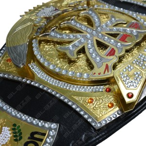 Réplica del Cinturón de Campeonato de la WWE de John Cena, Chapado en Oro, Decorado con Pedrería, Hebilla de Aleación Informal, Cinturón de Título - Product Image 6