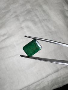 Émeraude naturelle zambienne de 3,45 carats, taille octogonale, pierre précieuse verte lâche, émeraude de qualité supérieure pour la joaillerie fine, fournisseur en gros - Product Image 3