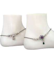 Nouveauté 2026 : Bracelet de cheville en argent sterling 925 avec pendentif floral |   Bijoux de pied délicats et élégants pour femmes et filles - Product Image 2