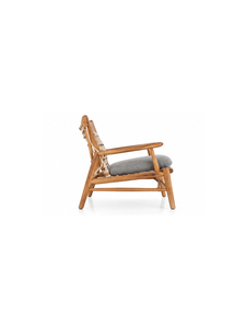 Sillón moderno de madera con diseño de respaldo cruzado, patas resistentes hechas a mano, silla de ocio para sala de estar, muebles para el hogar - Product Image 6