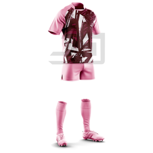 Tenue d'équipe de rugby personnalisée haut de gamme, impression numérique, short en jersey coupe-vent écologique, respirant et anti-humidité, uniforme sportif - Product Image 3