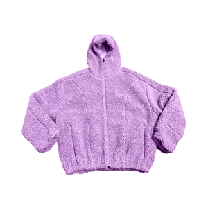 Chaqueta de Forro Polar con Capucha para Hombre, Gruesa, Cálida, Informal, para Invierno, con Cierre de Cremallera, Forro de Sherpa, Corte Regular, Color Sólido - Product Image 6