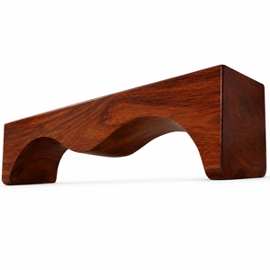 Functional Seating Premium Eco-Friendly Solid Suar <b>Wood</b> Chaise Lounge Contemporary M-Shape <b>Bench</b> Modern Living Room Furniture - Product Image 3