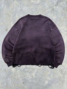 Sudadera de moda con logo personalizado, lavado ácido, efecto desgastado, estilo vintage, oversize, streetwear, de forro polar grueso, OEM al por mayor - Product Image 2