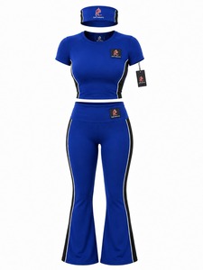 Conjunto deportivo elegante para mujer con leggings y diadema, de ajuste elástico, ideal para entrenamiento, yoga, running y uso relajado. - Product Image 6
