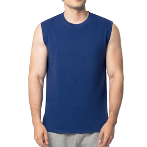 Camiseta sin mangas de algodón de alta calidad para hombre, chaleco deportivo de poliéster para gimnasio, camiseta sin mangas para entrenamiento. - Product Image 1