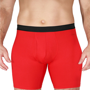 Nouvelles Boxer Briefs Tricotées Sans Coutures pour Hommes, Tendance, Antibactériennes, Respirantes, Écologiques, Séchage Rapide, Couleurs Unies Personnalisables, pour Adultes - Product Image 1