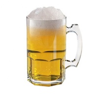 Chope à bière transparente en acrylique 12 oz pour l'extérieur avec poignée