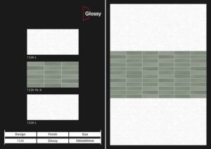 กระเบื้องบุผนังเซรามิกผิวมันเงาแบบร่วมสมัย ขนาด 300x600 มม. เหมาะสำหรับตกแต่งผนังภายในบ้านสไตล์โมเดิร์น ห้องน้ำ ห้องครัว - Product Image 3