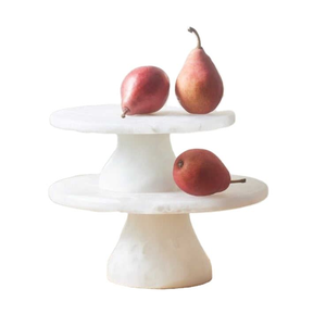 Support à gâteau en résine avec bord doré pour mariage et occasions spéciales - Product Image 4