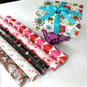 Papel de regalo de pulpa virgen con revestimiento de doble cara personalizado respetuoso con el medio ambiente al por mayor, excelente papel de regalo - Product Image 1