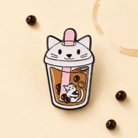 Diseño Personalizado de Animales Musicales y Deportivos en Aleación de Zinc con Esmalte Duro para Regalo Personalizado de Té de Burbujas al por Mayor