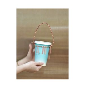 Green to environment Cup holder made from Seagrass Jute Single <b>String</b> Strong enough Jute Cup strap Cup stand holder wholesale - Product Image 2