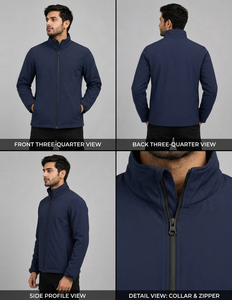 Chaqueta Impermeable para Hombre, Chaqueta de Senderismo, Chaqueta de Entrenamiento, Chaqueta de Invierno con Cuello Alto, Chaqueta Cortavientos de Algodón y Poliéster para Camping - Product Image 6