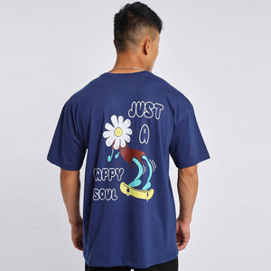เสื้อยืดออกกำลังกายทรงหลวม ระบายอากาศได้ดี สไตล์วินเทจลำลองแนวสตรีทสำหรับผู้ชาย เสื้อยืดโอเวอร์ไซส์พิมพ์ลายตามสั่งสำหรับผู้ชาย - Product Image 2