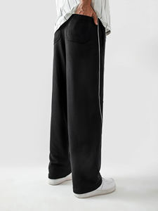 OEM Custom Casual Mid Waist Wide Leg Bootcut <b>Flared</b> Denim <b>Trouser</b> for <b>Men</b> - Product Image 2