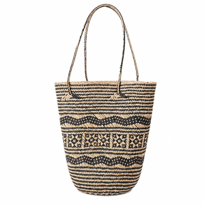 <b>Straw</b> Woven Bohemian Eco-Friendly Tote <b>Bag</b> Solid Color Open Top Summer Beach Daily Travel Women's Bucket Handbag - Product Image 5