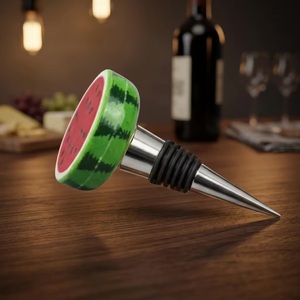 Tapón de Botella de Aleación Fundida con Diseño de Sandía Ecológico y Cubierta Antipolvo para Vino - Product Image 2