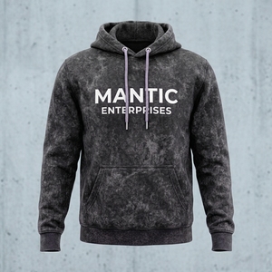 Sweat à capuche oversize de haute qualité 460 GSM, effet vieilli, délavé à l'acide, style streetwear - Product Image 4