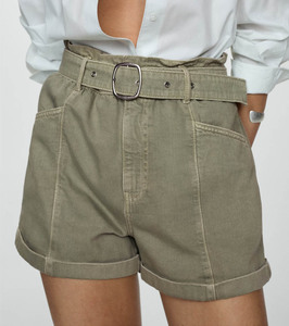 Women's Cotton <b>Denim</b> Short Breathable <b>Stretch</b> Fabric High Rise Modern Fit Fashion Summer Apparel OEM ODM Wholesale Factory Short - Product Image 2