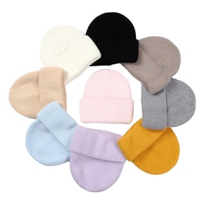 Custom Logo Winter Beanie Hat with Scarf Plush Knit Warm Skull <b>Cap</b> for <b>Men</b> Women Adjustable for Comfortable Fit for Casual Wear - Product Image 2