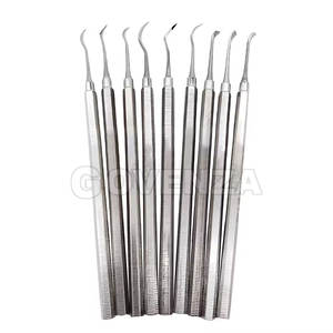 Instrumentos Dentales, Raspadores Manuales, Juego de 6 Piezas, para Prácticas Dentales, Exámenes Profesionales, Acero Inoxidable - Product Image 1