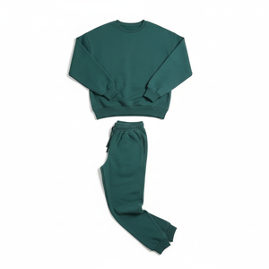 Ensemble de survêtement pour homme, sweat-shirt à col rond, ensemble de jogging avec logo personnalisé, streetwear décontracté, molleton de coton, ensemble de survêtement 2 pièces - Product Image 4