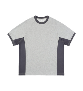 Nouveau T-shirt de sport tendance à imprimé dégradé color block, séchage rapide, en soie glacée, unisexe, coupe ample, respirant, pour le fitness en extérieur - Product Image 5