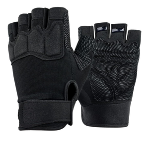 Black Half-<b>Finger</b> Cycling Gloves with Gel Padding Waterproof & Touch Screen Compatible for Mountain <b>Biking</b> & Road Cycling - Product Image 6