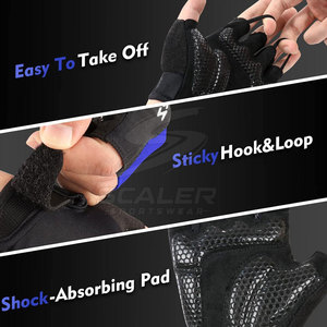 High Performance Half Finger Cycling <b>Gloves</b> Non-Slip <b>Moisture</b> Wicking Durable Soft Material for Superior Hand Safety Comfortable - Product Image 5