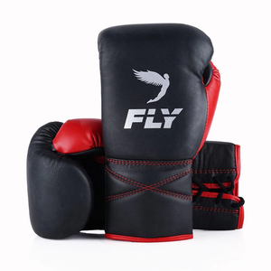 Guantes de Entrenamiento Profesional para MMA, Set de Sparring de Boxeo, Cuero Duradero, Cómodos, Alta Elasticidad, Negro/Rojo, Personalizados para Muay Thai - Product Image 2