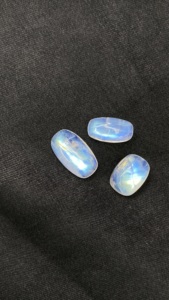Lote certificado de piedras sueltas de piedra lunar natural arcoíris con forma de cojín, cabujones de 17.85 quilates para joyería - Product Image 5
