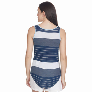 Women Performance <b>Tank</b> <b>Top</b> Custom Logo Gym Workout Activewear Private Label Factory Regular Length Blue <b>White</b> 100% Knitted - Product Image 3