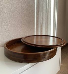 Plateau ottoman en bois pour salon et salle à manger - Product Image 3