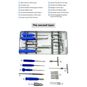 Kit d'instruments chirurgicaux de haute qualité en acier inoxydable pour plaque de blocage orthopédique manuelle A0 pour membre supérieur - Product Image 3