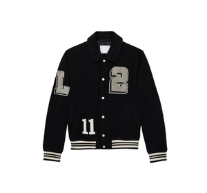 Custom New Men <b>Wool</b> Body Raglan Sleeves Embroidered Chenille Patches Varsity Jacket Letterman Baseball College OEM Jacket - Product Image 1
