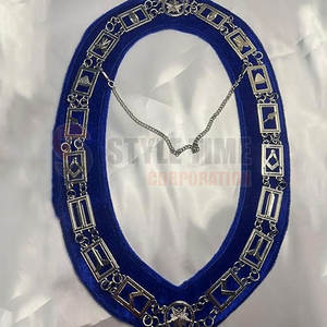 Collar de cadena masónica de diseño personalizado con eslabones detallados, collar de cadena masónica profesional para funciones de logia. - Product Image 6