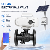 Vanne à boisseau sphérique motorisée électrique à énergie solaire 4G LoRa Wi-Fi IoT avec contrôle à distance par application DN15-DN200 pour irrigation agricole intelligente OEM