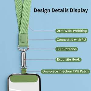 Universal Adjustable Jacquard Polyester <b>Phone</b> Strap Wide Fabric Lanyard with Metal Fish Hook-Durable & Customizable - Product Image 2
