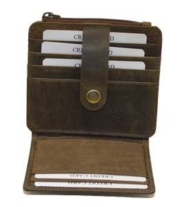 Cartera de Cuero Genuino para Hombre con Cierre de Cremallera, Múltiples Ranuras para Tarjetas, Estilo Clásico, Tarjetero - Product Image 3