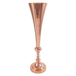 Vase en aluminium doré de style moulé, moderne et luxueux, pour décoration de mariage, couleur et taille personnalisables, best-seller, pour fleurs et décoration intérieure - Product Image 6