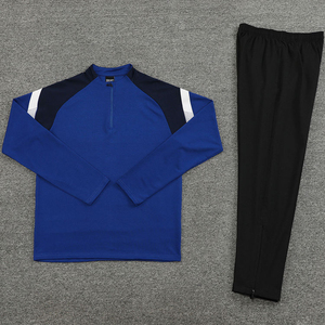 Unisex Sporty Hooded Solid Tracksuit Set Half-Zip Long Sleeve Color Blocking Quick Dry Anti-Wrinkle Lightweight Cotton Summer - Product Image 5